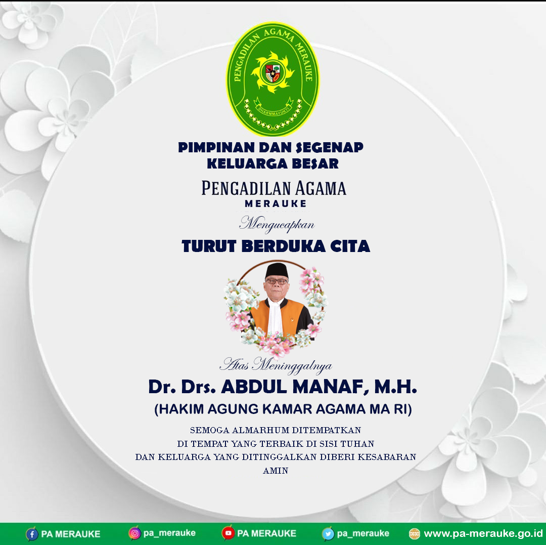 Ucapan Duka hakim agung